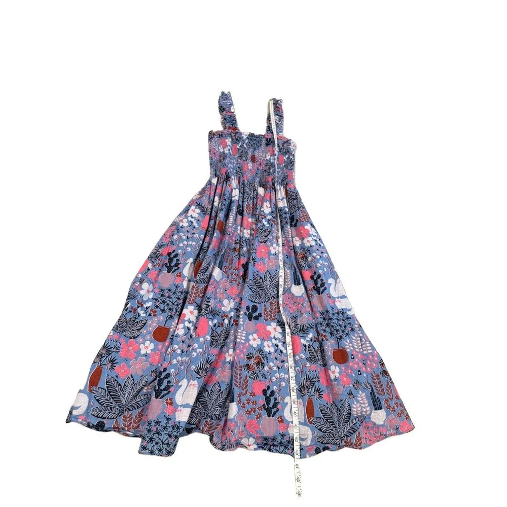 Kate Spade Garden Posy Midi Dress XS Cat Cactus Floral Garden Posy Euro Summer